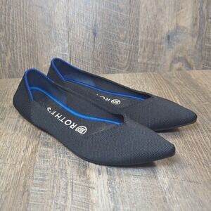 Rothy's The Point Women's Black Knit Slip On Ballet Flats Size US 7